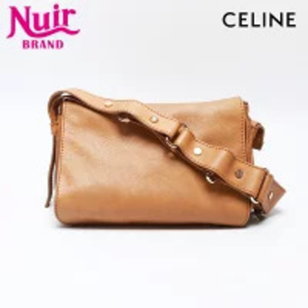 Celine Leather Shoulder Bag Beige - Picture 1 of 13